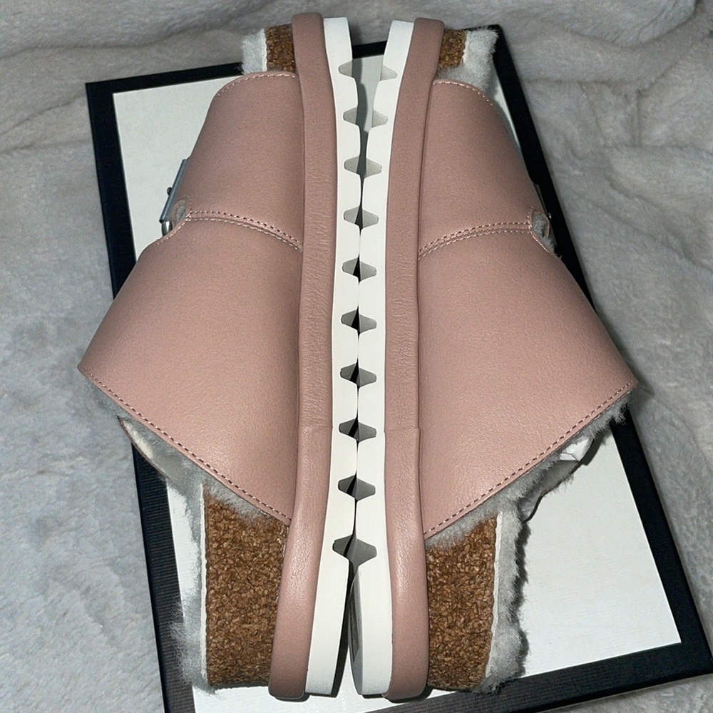 NWT J/SLIDES LYNX Rose Leather Sandal - Picture 12 of 15